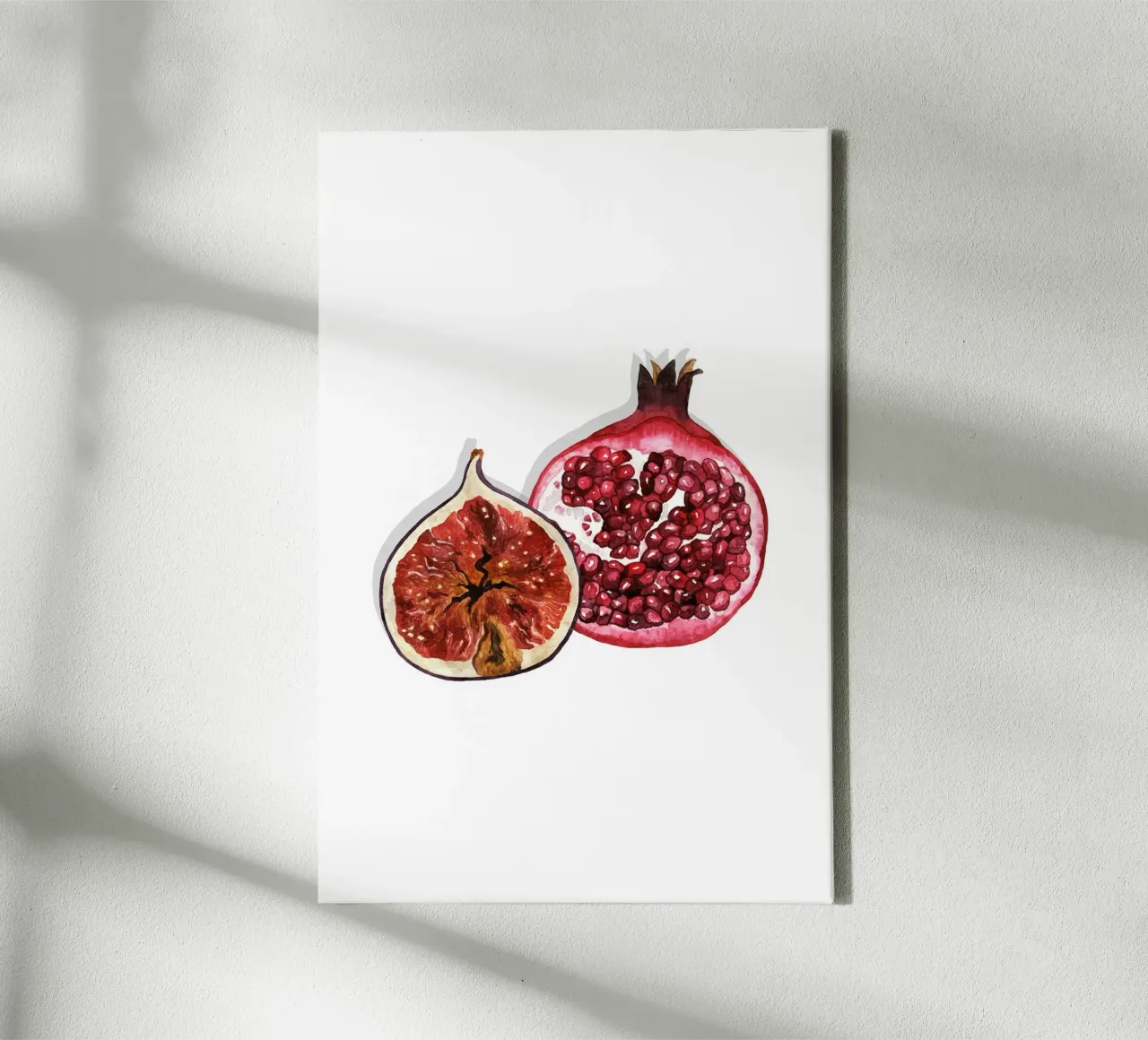 Juicy Fig And Pomegranate tela con Cornice a cassetta da karenmenzenbach