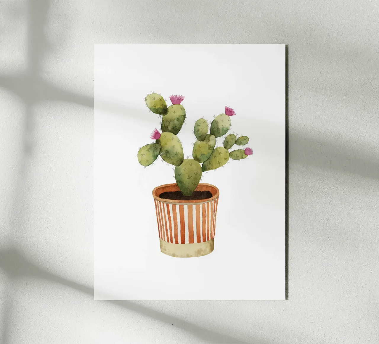 Blooming Potted Cactus pannello forex da karenmenzenbach