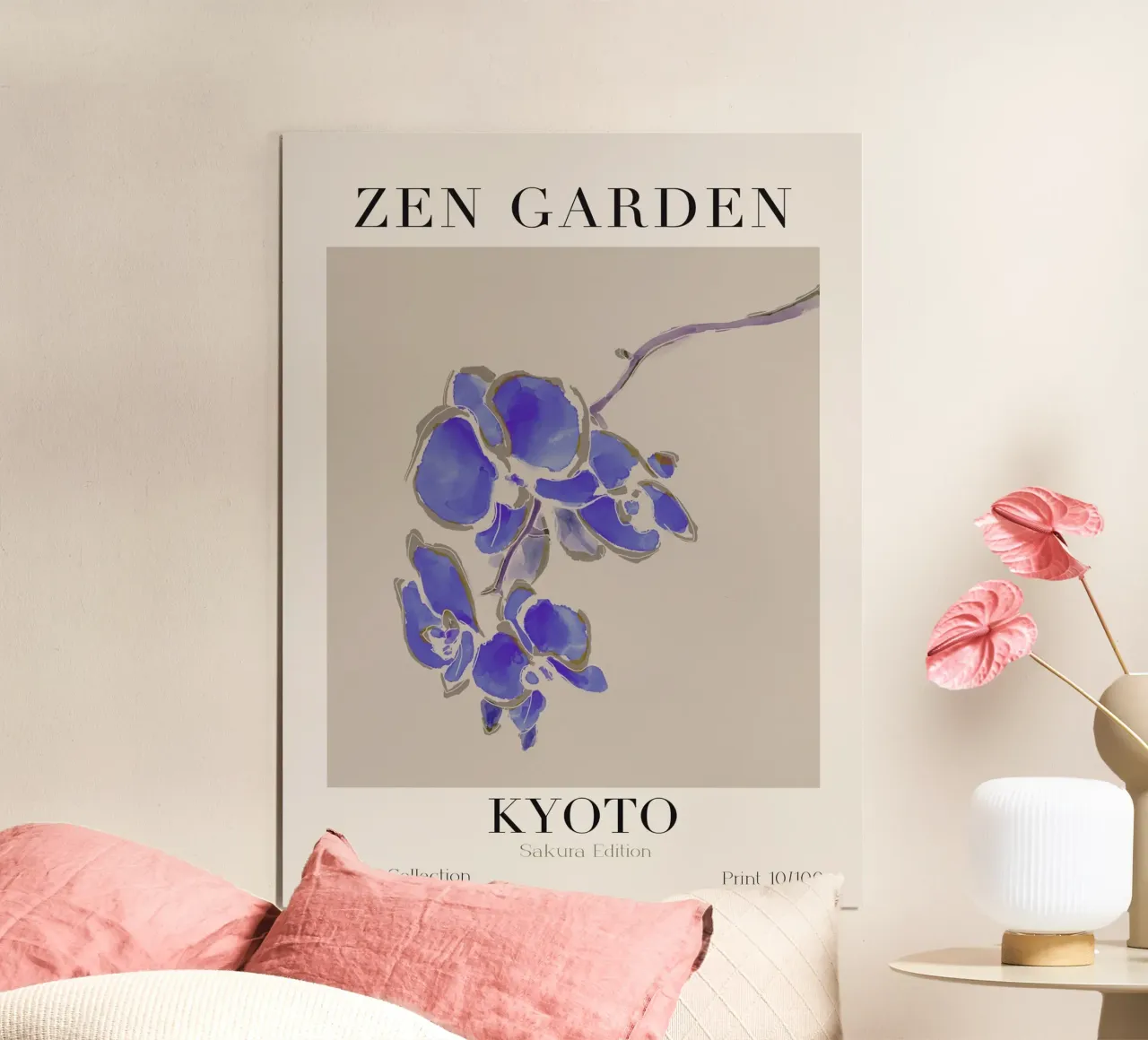 Zen Garden No 08 poster con telaio in alluminio da treechild