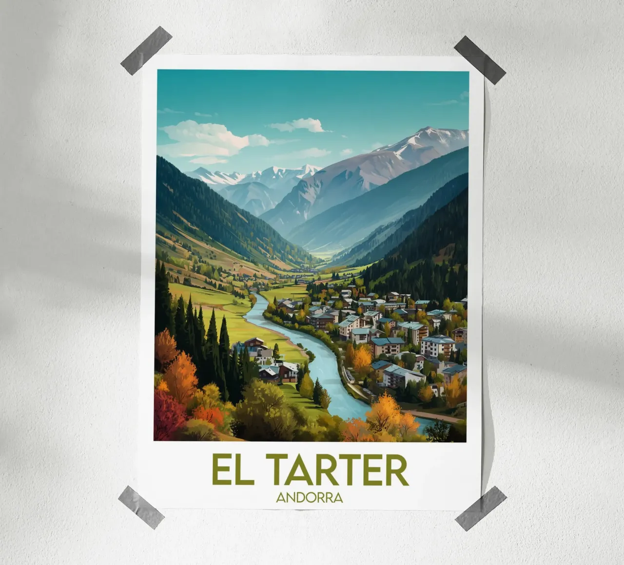 Affiche El Tarter poster con telaio in legno da Frame the World