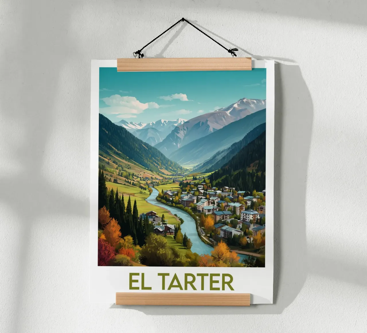 Affiche El Tarter poster con telaio in legno da Frame the World