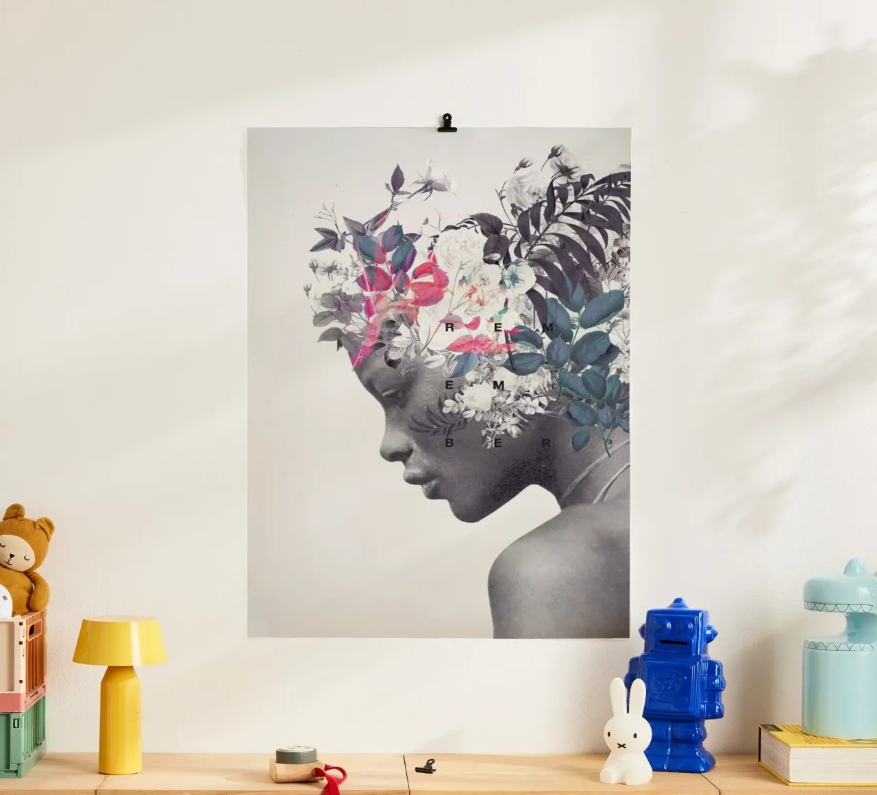 Memento poster con telaio in legno da Frank Moth