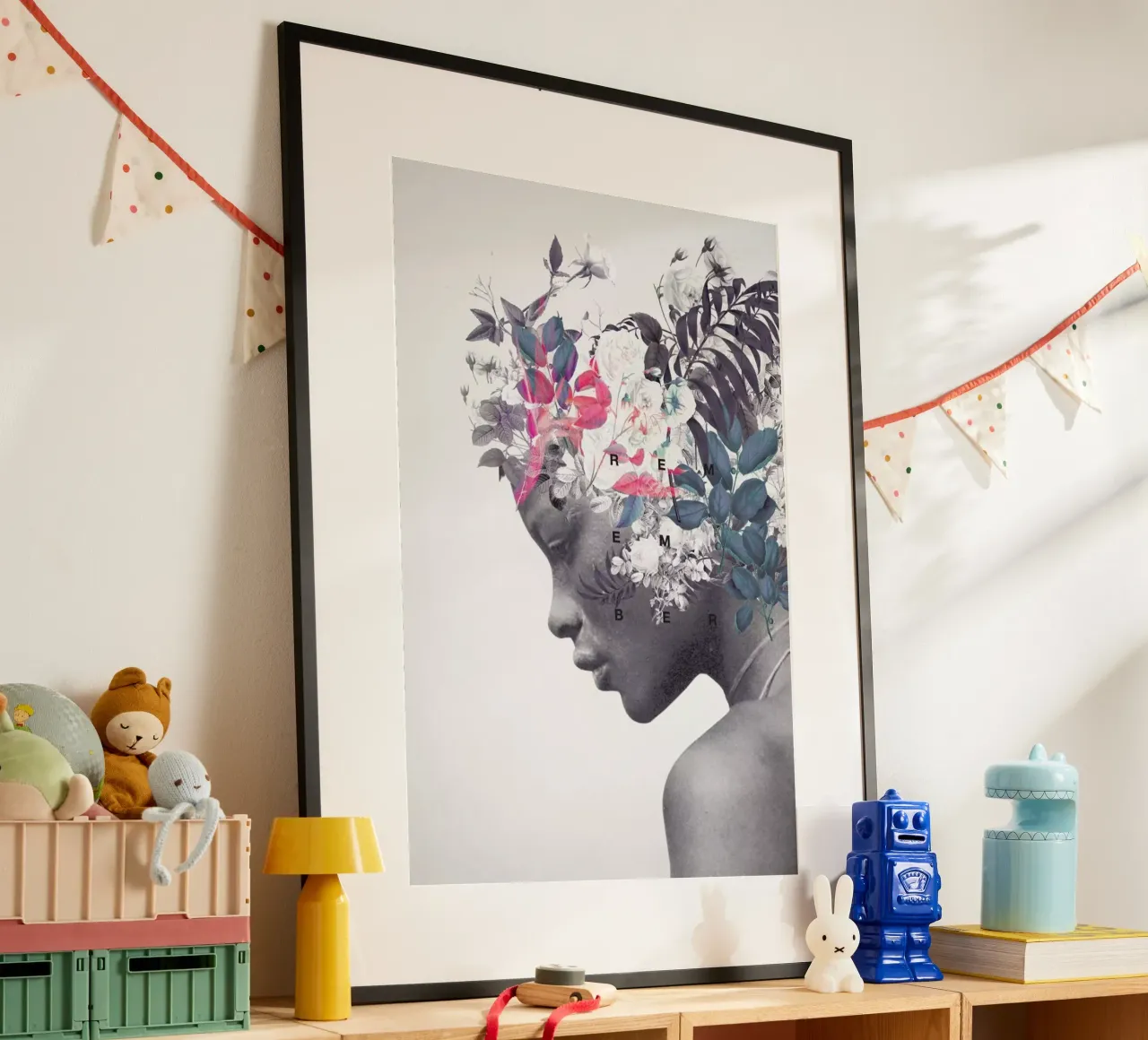 Memento poster con telaio in legno da Frank Moth