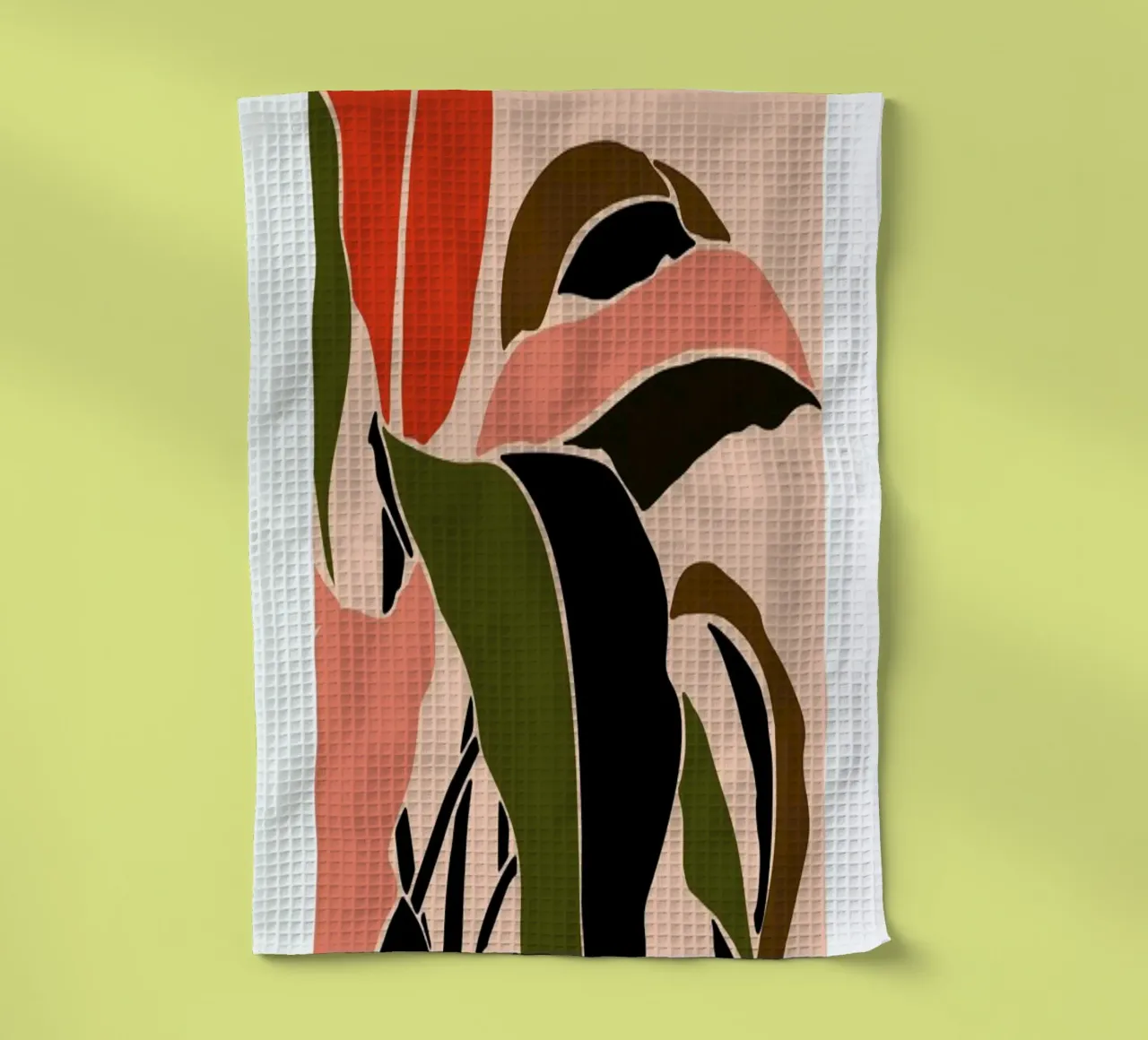 Plant tea towel by Pure