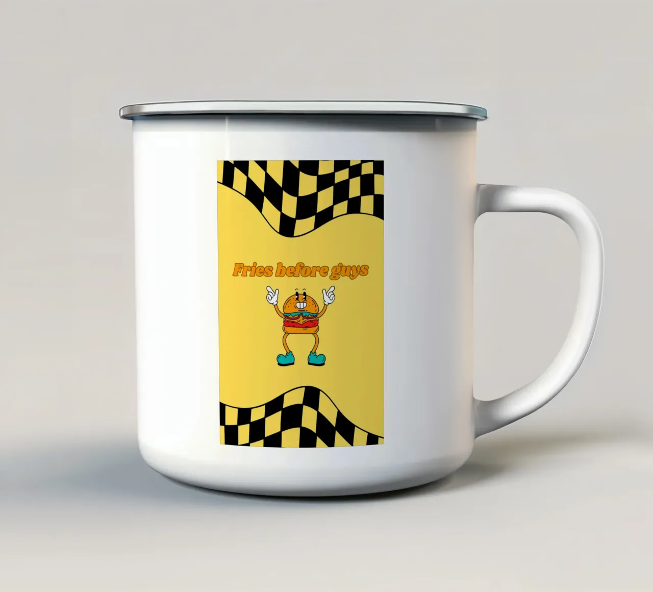 Fries before guys tazza in smalto da CreativeCreature