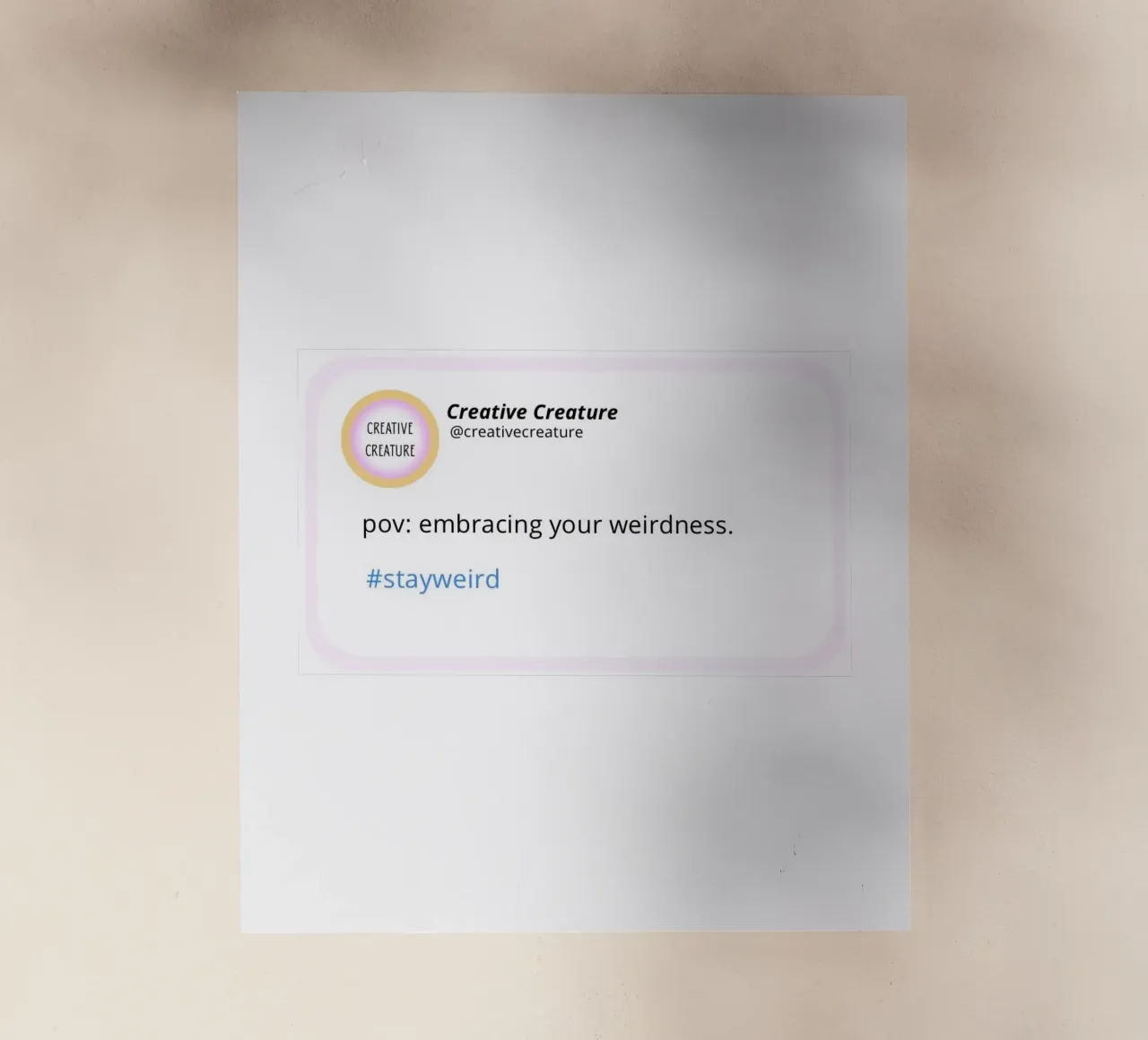 POV: embracing your weirdness. pellicola backlit da CreativeCreature