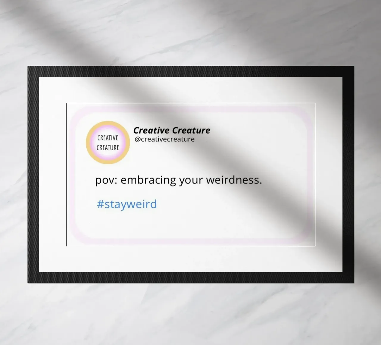POV: embracing your weirdness. zerbino da CreativeCreature
