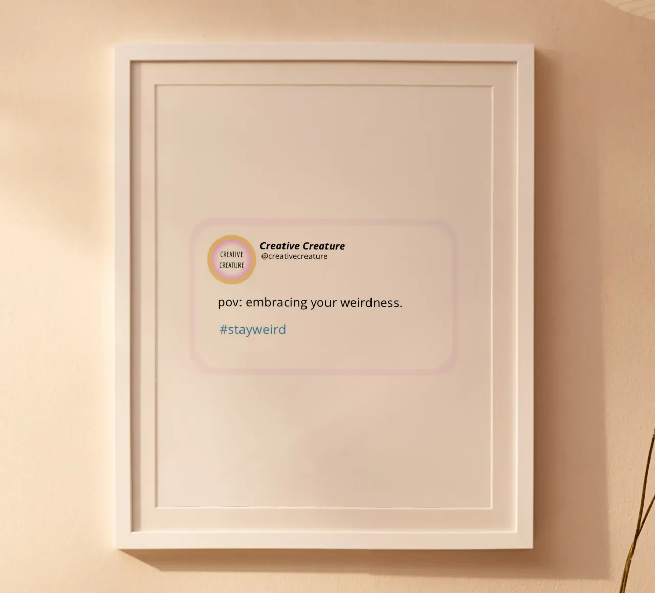 POV: embracing your weirdness. poster con telaio in alluminio da CreativeCreature