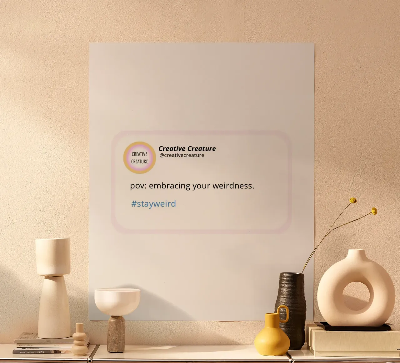 POV: embracing your weirdness. poster con telaio in alluminio da CreativeCreature