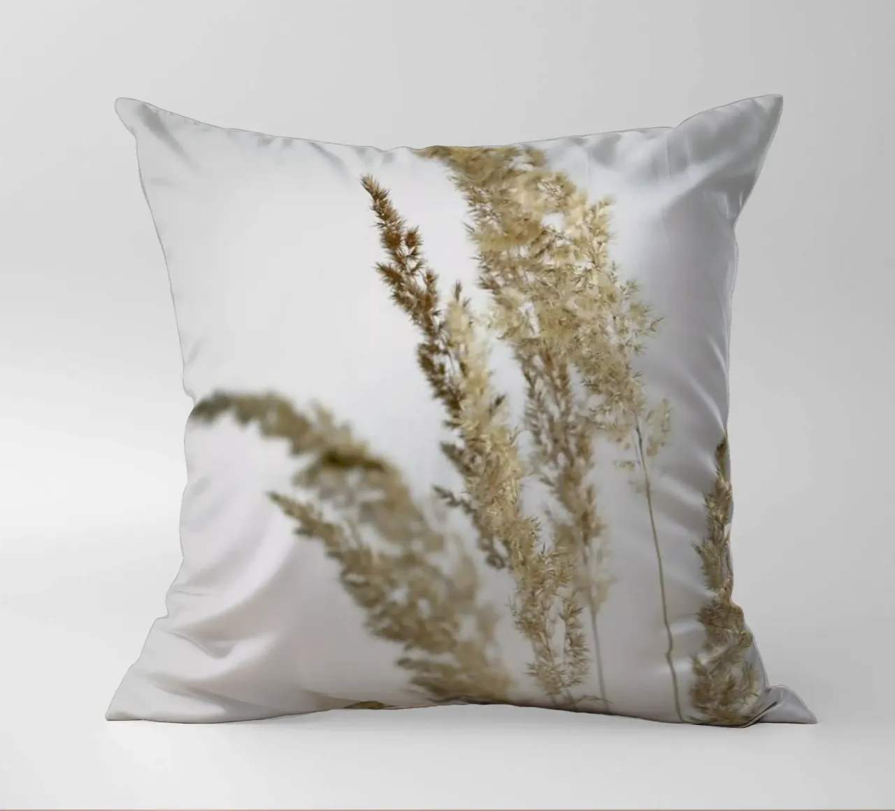 Golden Pampas Grass decorative cushion by Studio Nahili