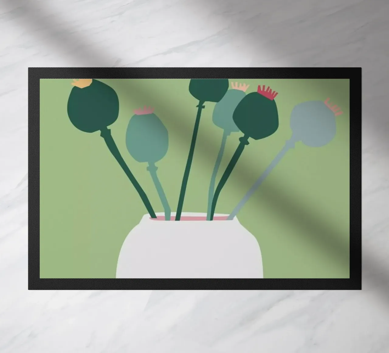 Mohnblume doormat by Helena Ravenne