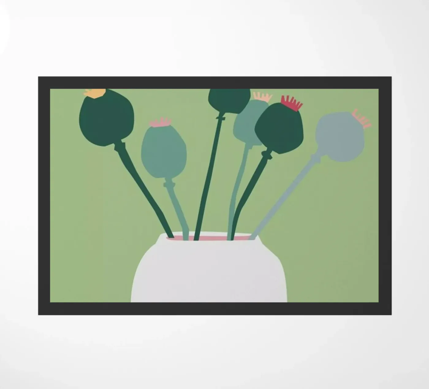 Mohnblume Fußmatte von Helena Ravenne