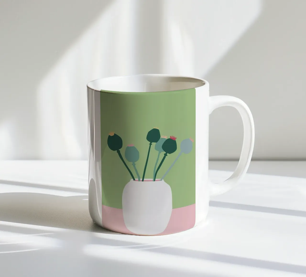 Mohnblume tazza in ceramica da Helena Ravenne
