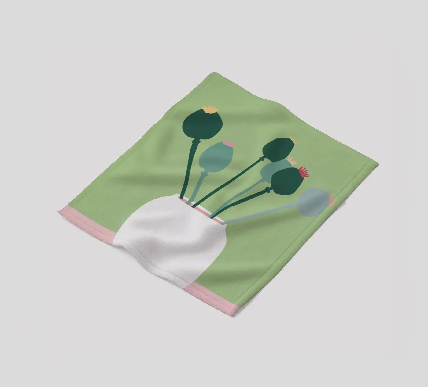 Mohnblume Fleecedecke von Helena Ravenne