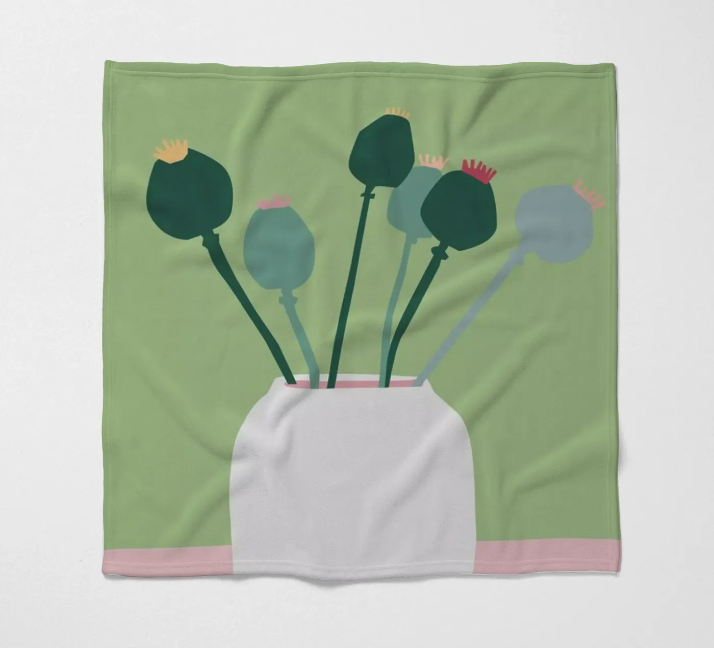 Mohnblume Fleecedecke von Helena Ravenne