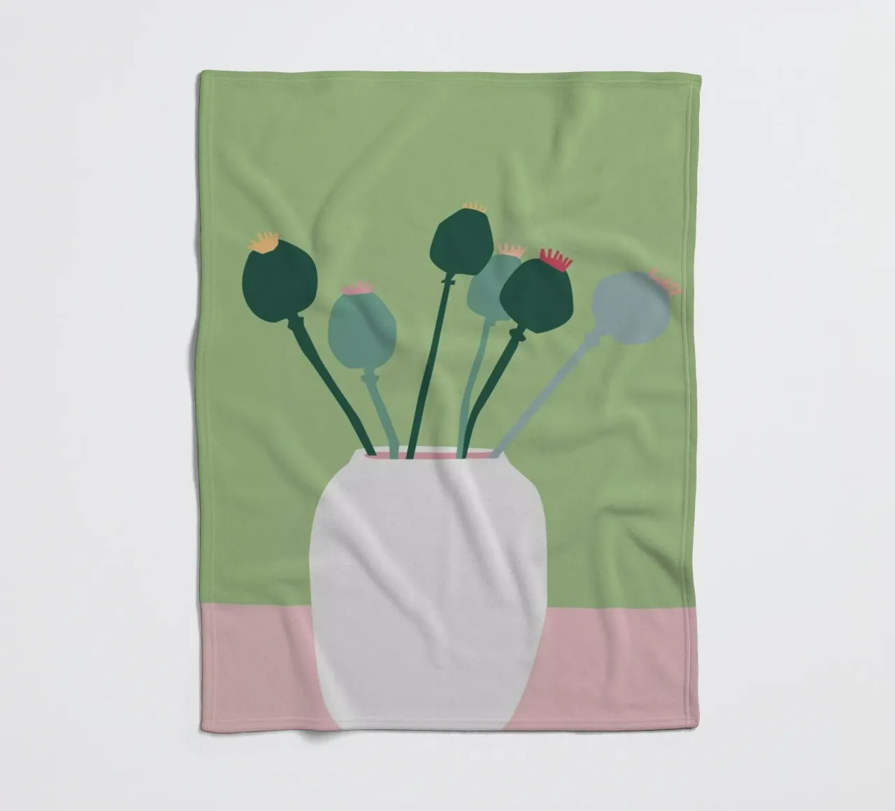 Mohnblume coperta in pile da Helena Ravenne