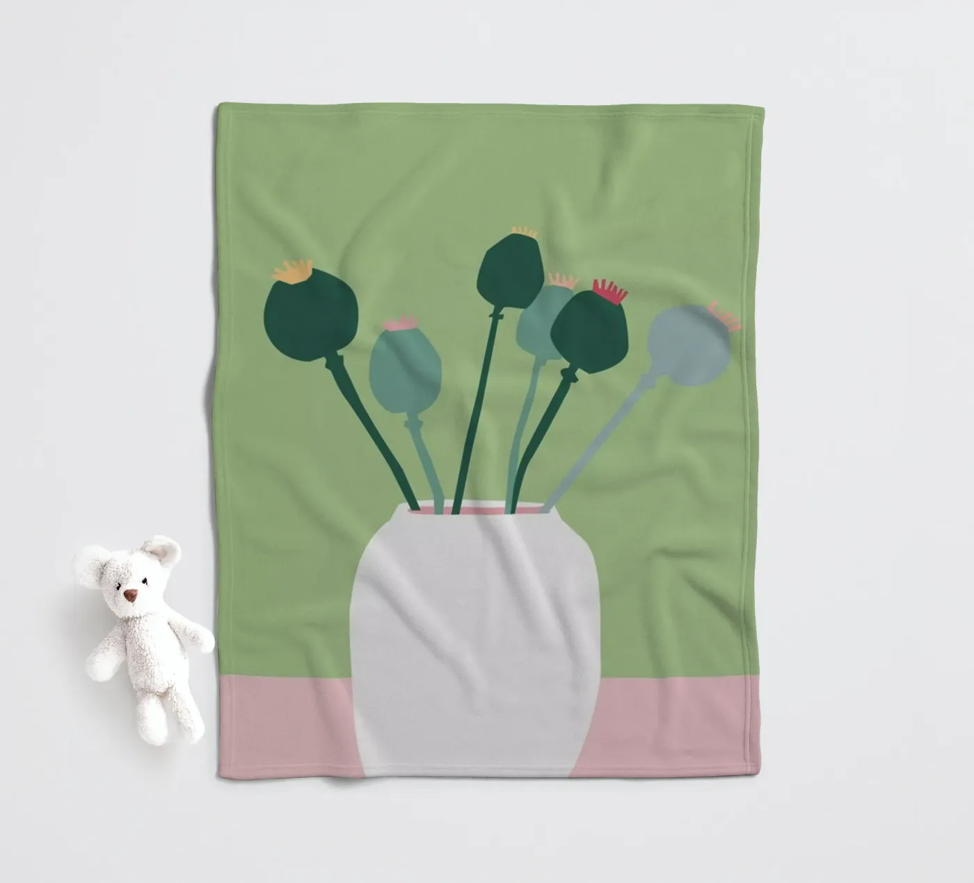 Mohnblume Fleecedecke von Helena Ravenne