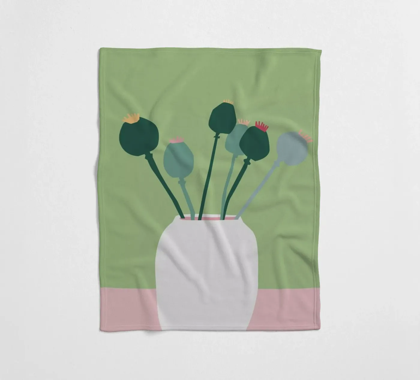 Mohnblume Fleecedecke von Helena Ravenne