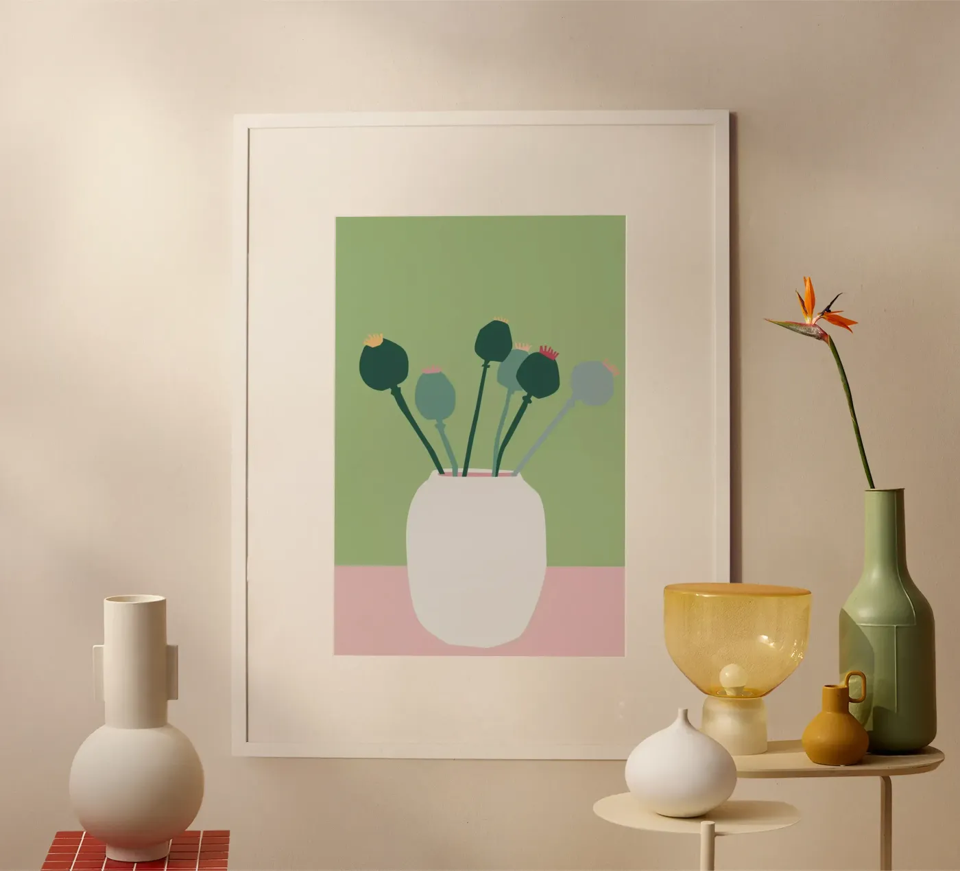 Mohnblume poster van Helena Ravenne