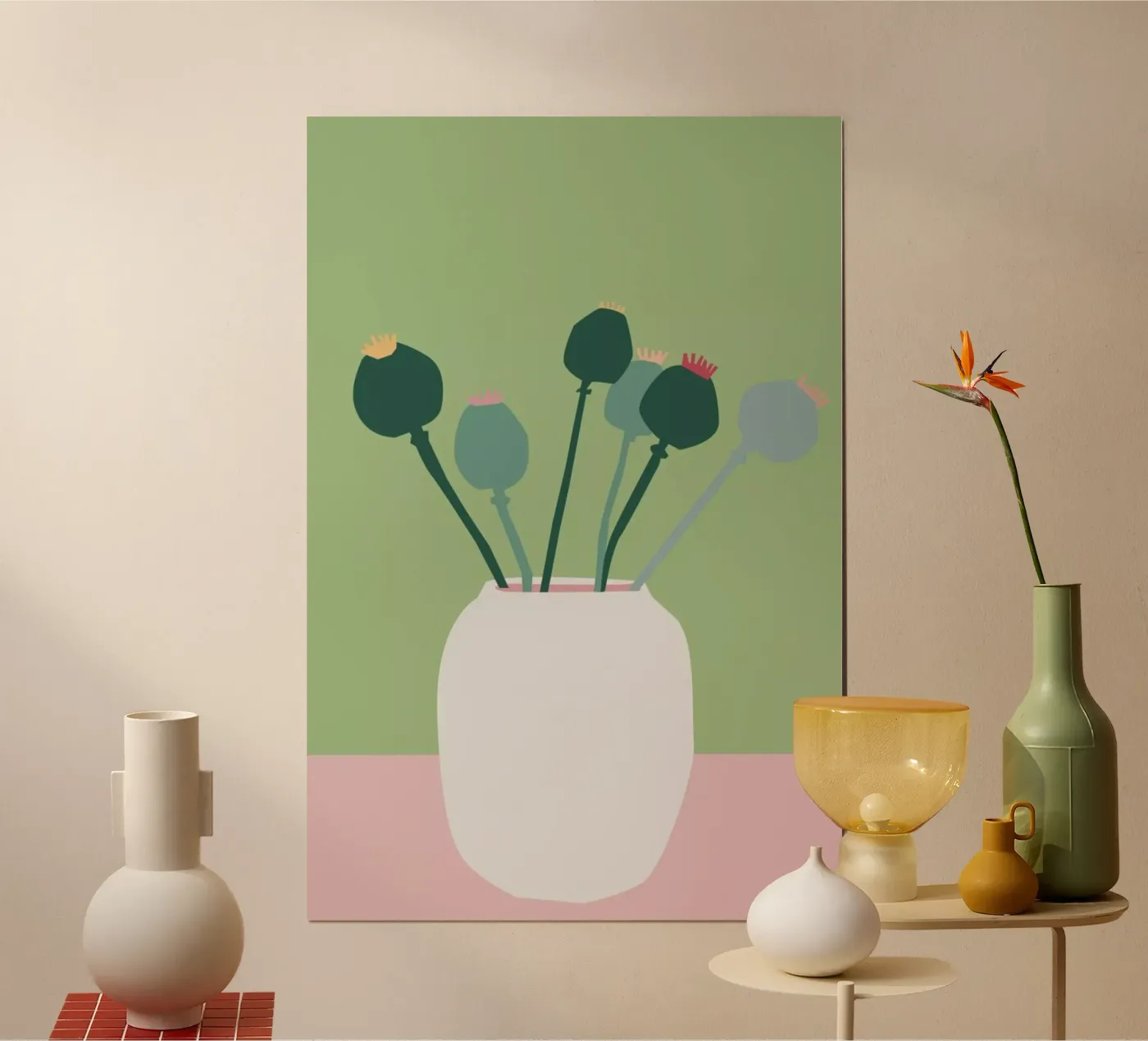 Mohnblume poster van Helena Ravenne