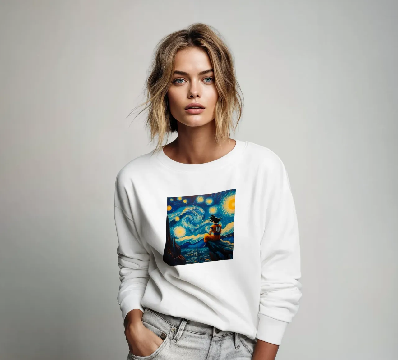 Incredibile Goku in azione felpa da withandname