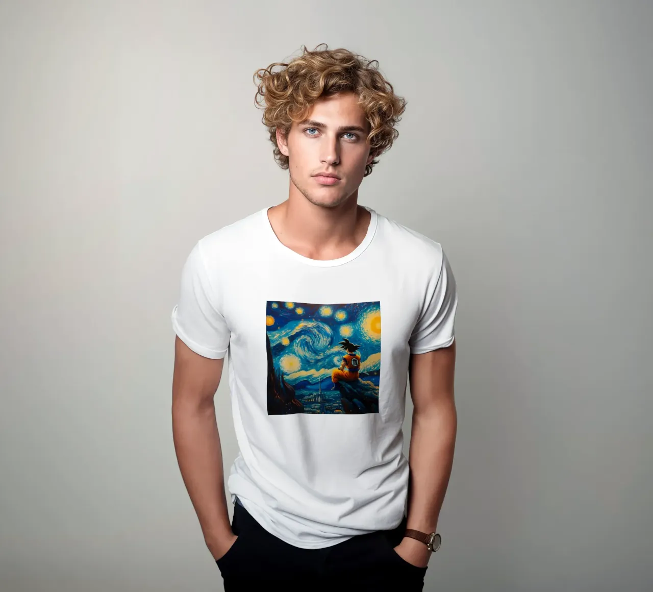 Incredibile Goku in azione t-shirt da withandname