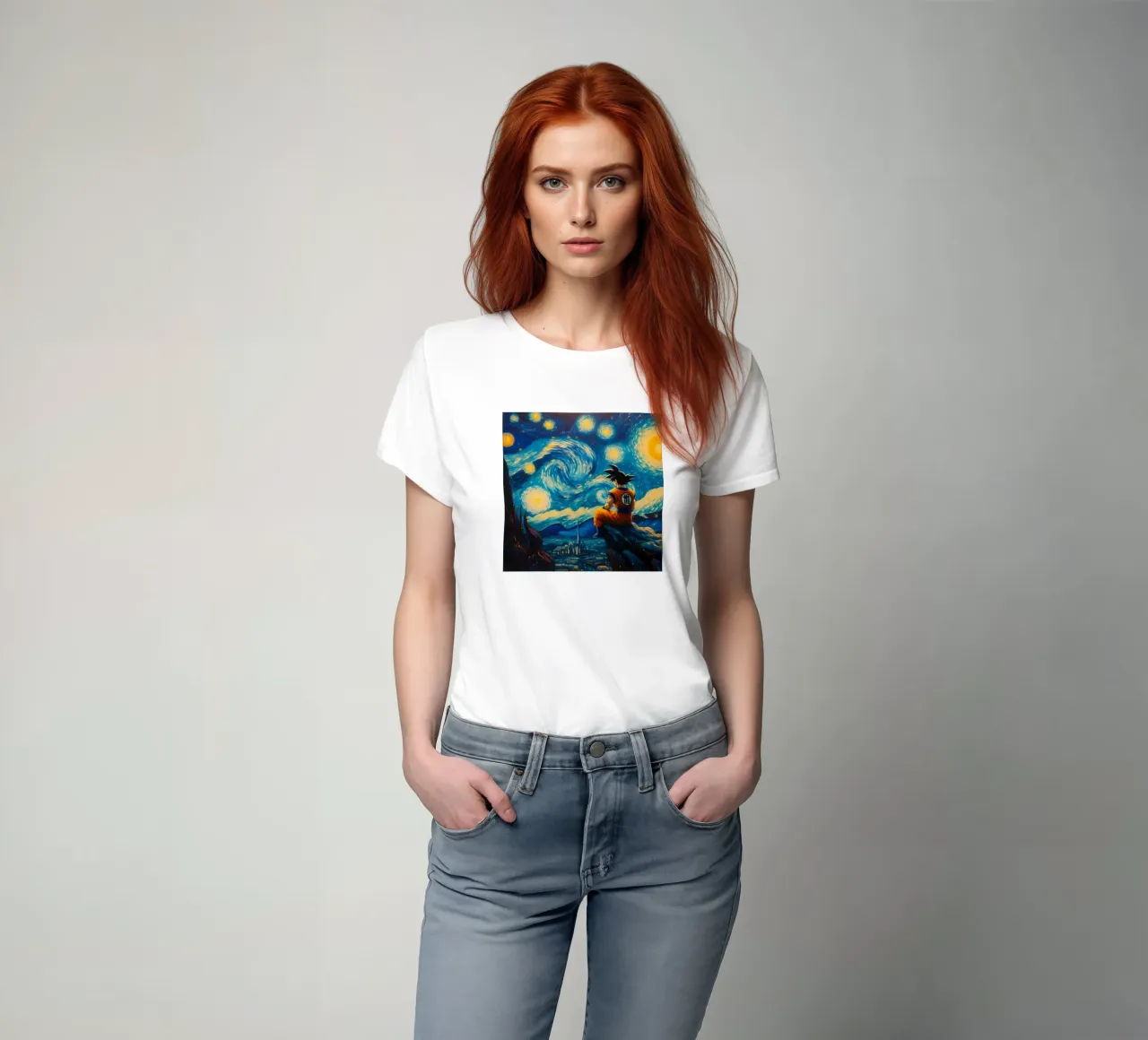 Incredibile Goku in azione t-shirt da withandname
