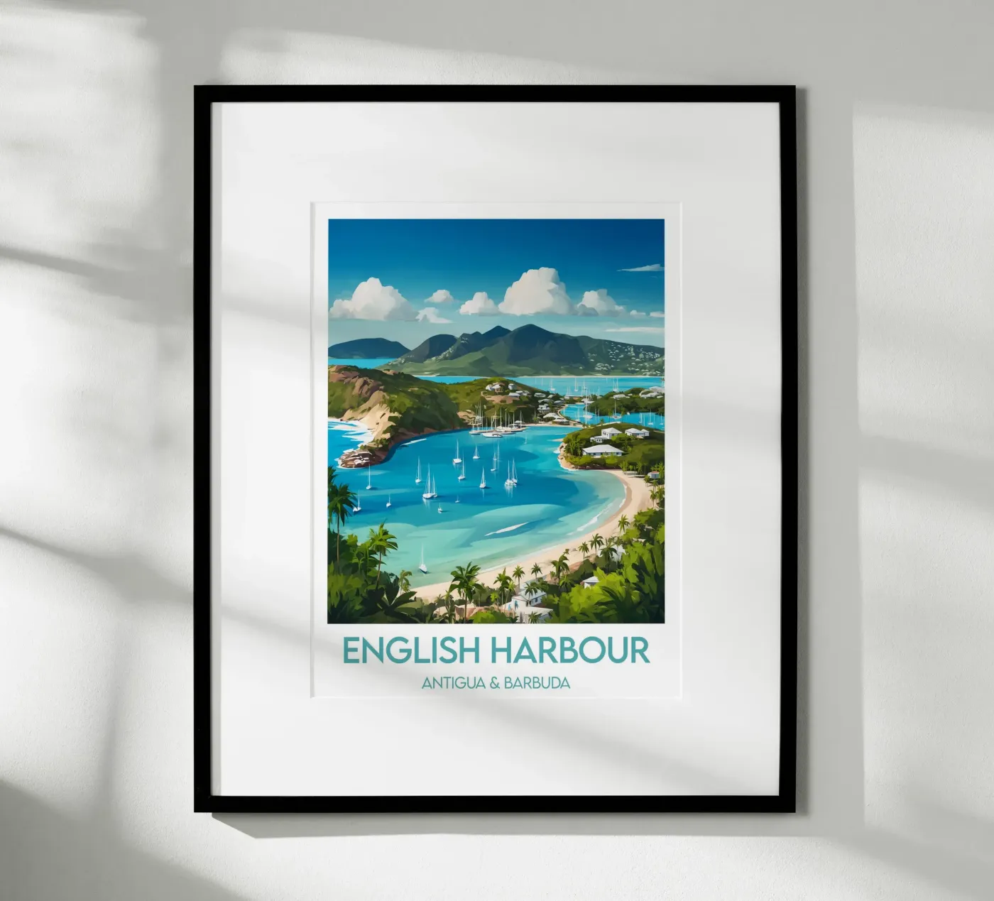 Affiche English Harbour Antigua-et-Barbuda poster by Frame the World