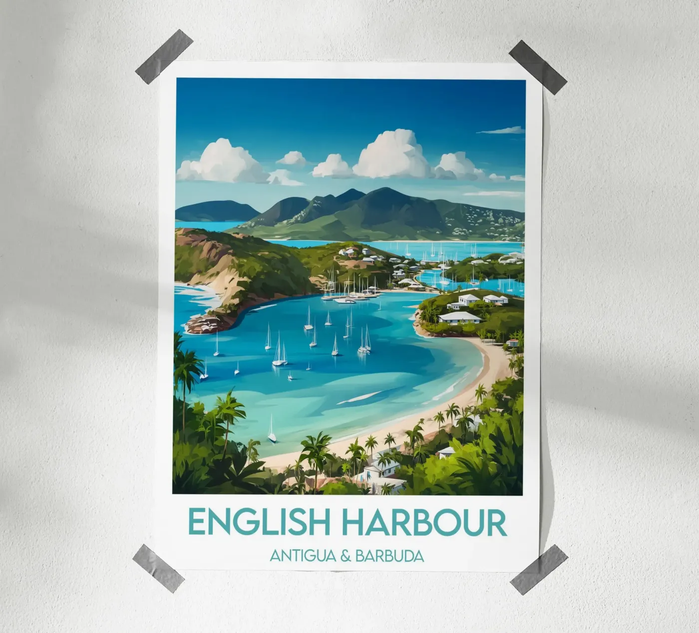 Affiche English Harbour Antigua-et-Barbuda poster by Frame the World