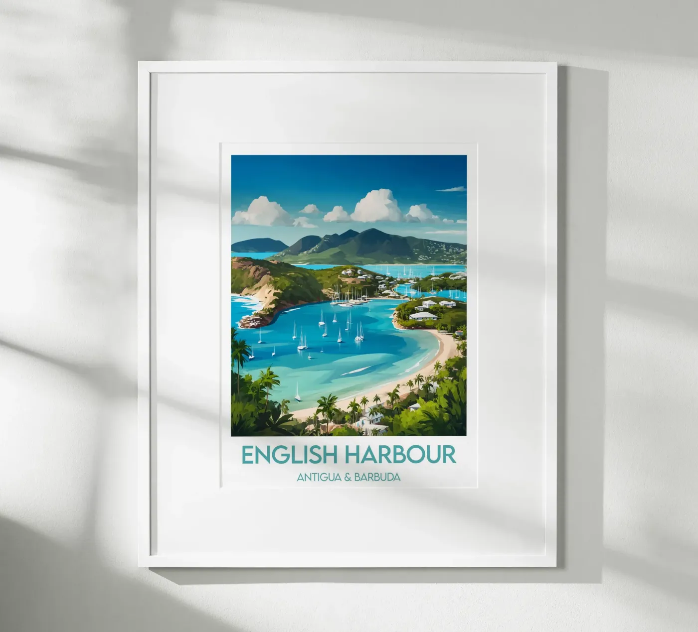 Affiche English Harbour Antigua-et-Barbuda poster by Frame the World