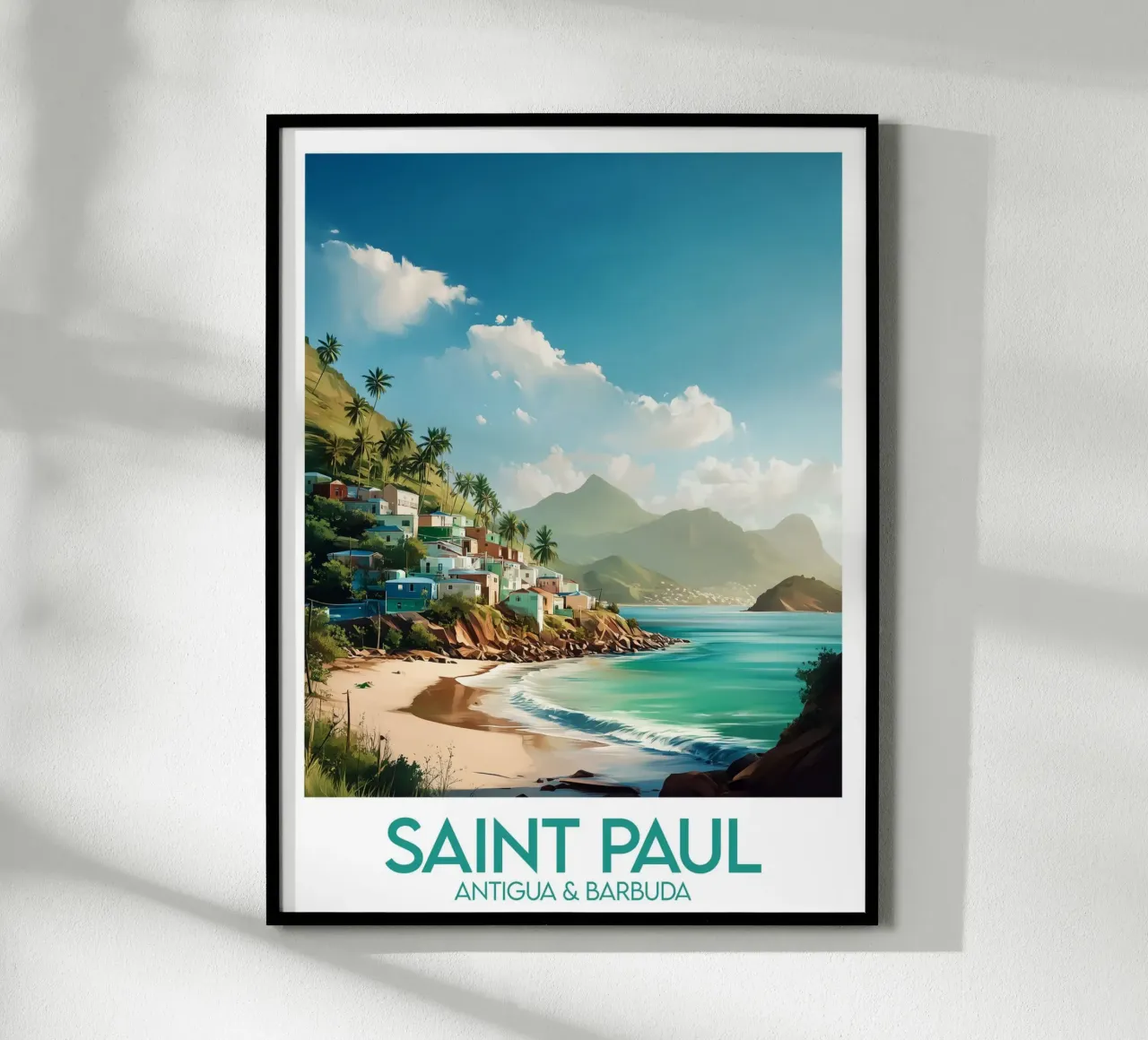 Saint Paul Antigua and Barbuda poster Poster von Frame the World