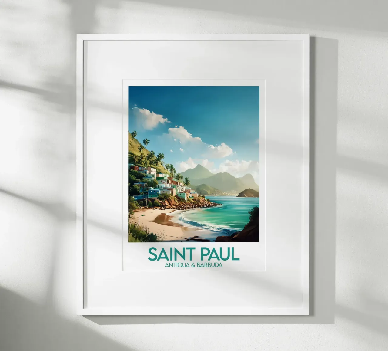 Saint Paul Antigua and Barbuda poster Poster von Frame the World