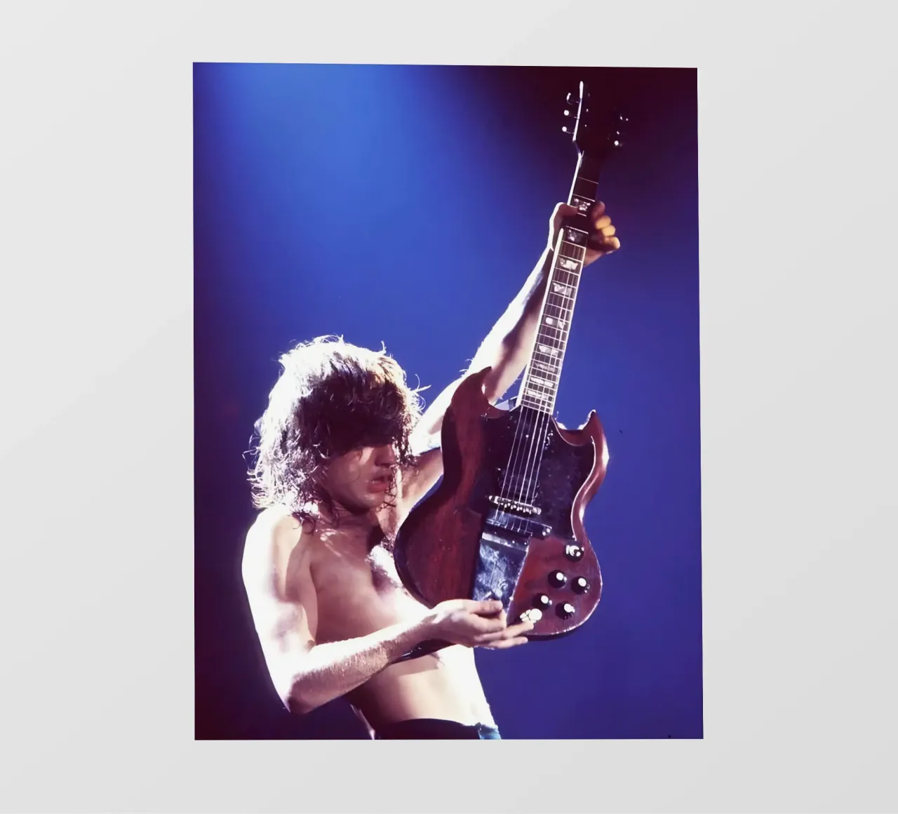 Angus Young pellicola backlit da Low poly art