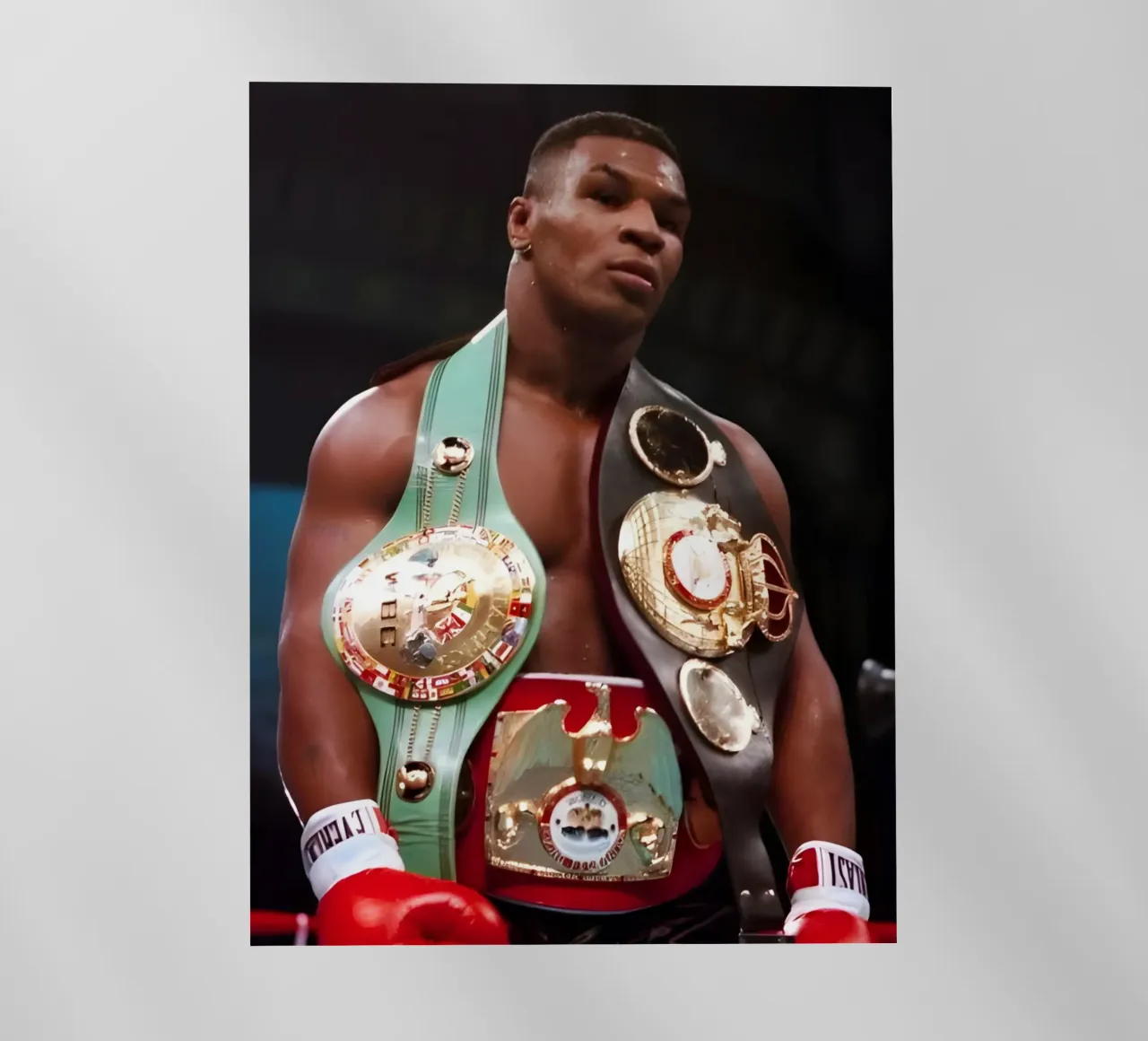 Mike Tyson pellicola backlit da Low poly art