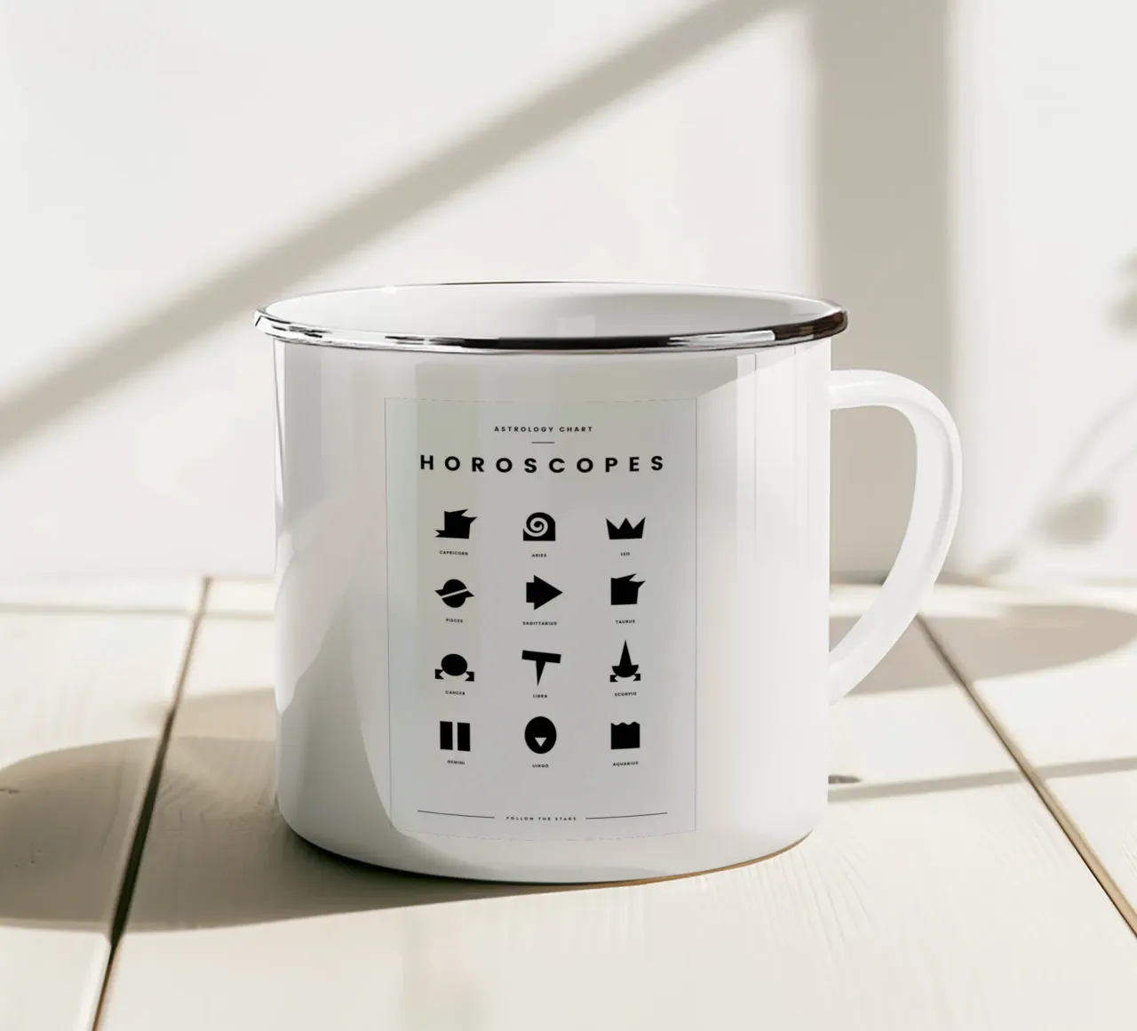 Horoscope Chart tazza in smalto da daylight design studio