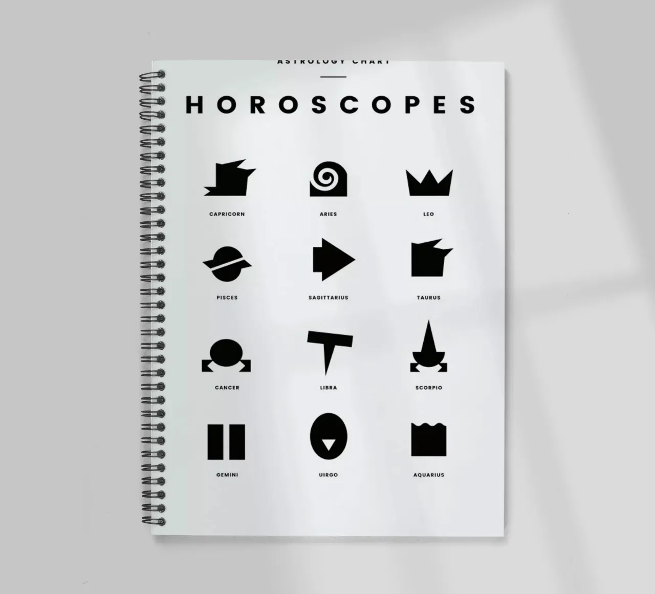 Horoscope Chart spiral notebook by daylight design studio