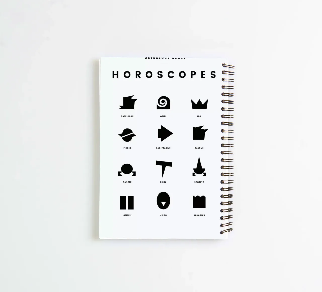 Horoscope Chart spiral notebook by daylight design studio