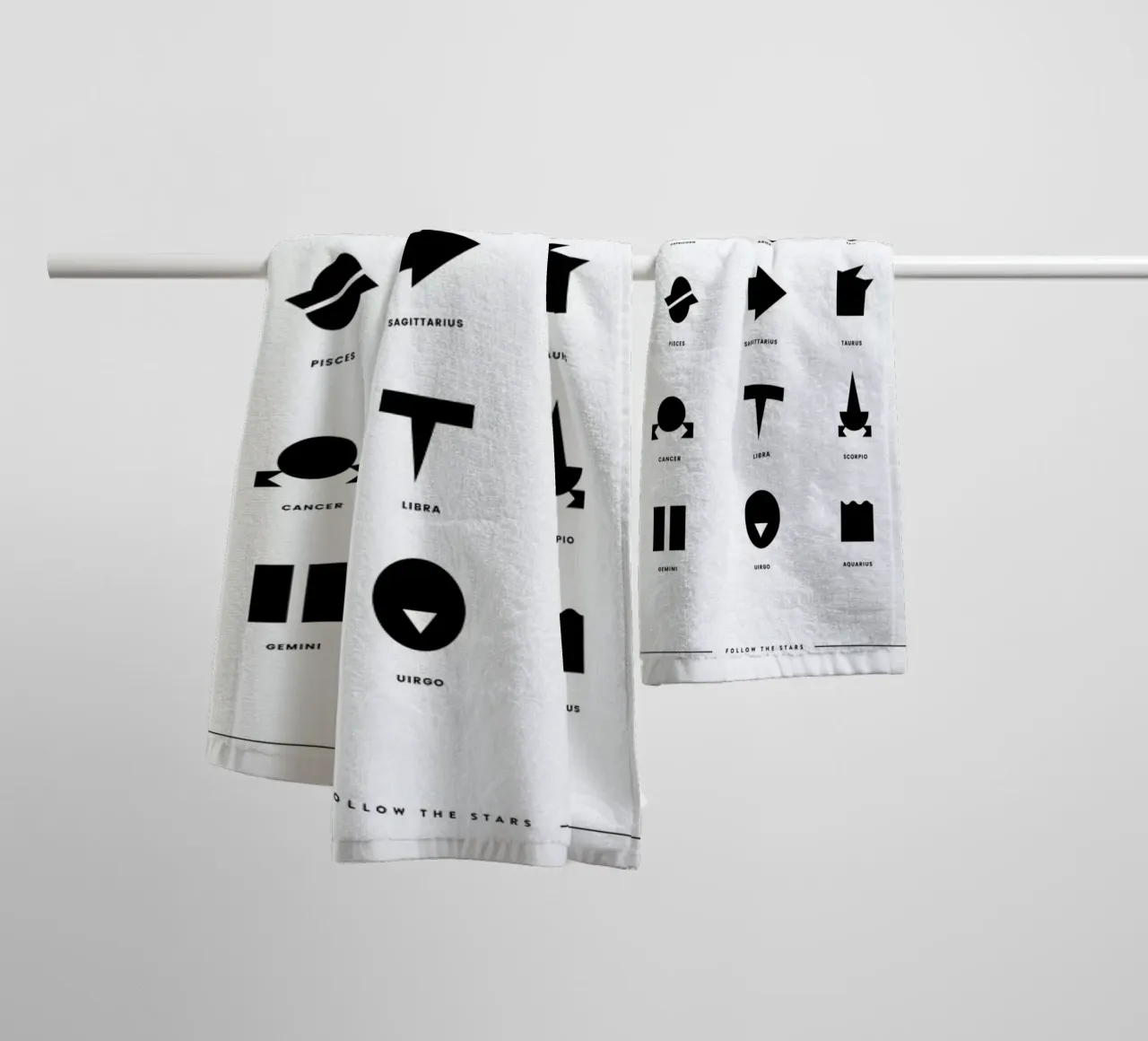 Horoscope Chart asciugamano da bagno da daylight design studio