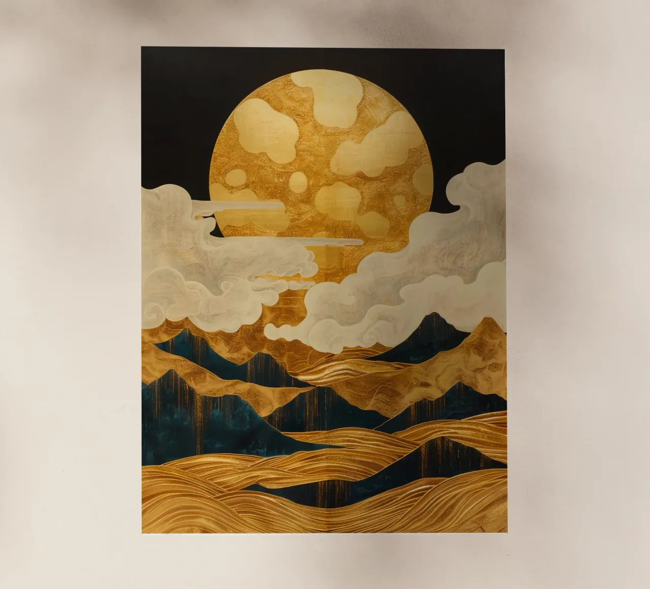 Moon Mountains Landscape Golden pellicola backlit da Mateo