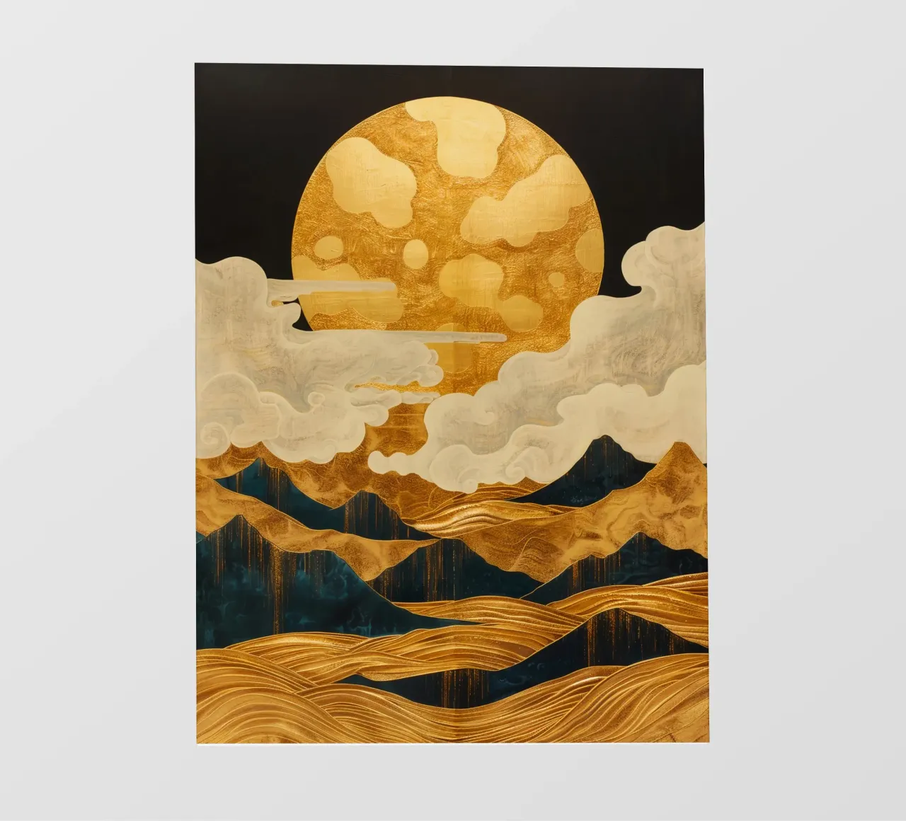 Moon Mountains Landscape Golden pellicola backlit da Mateo