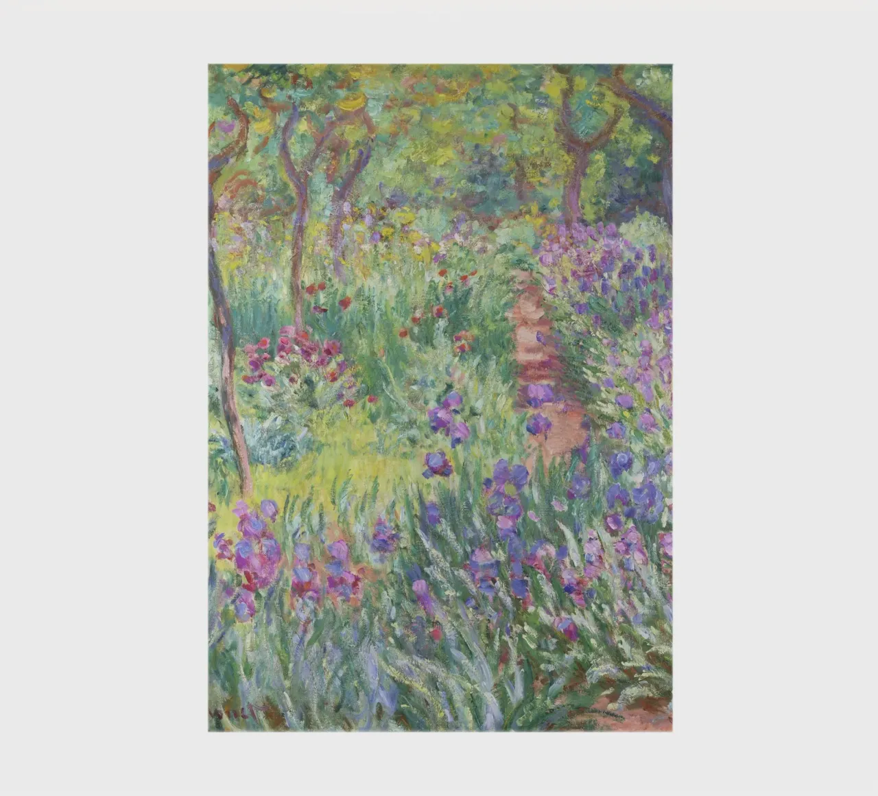 The Artist’s Garden in Giverny (1900) by Claude Monet notebook by Venus Art