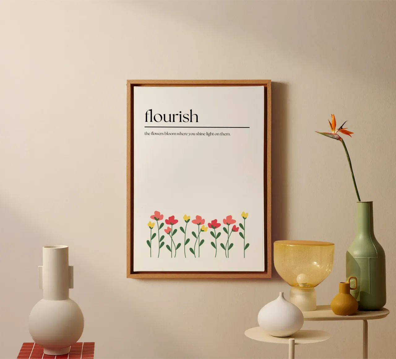 Flourish canvas met Baklijst van CreativeCreature