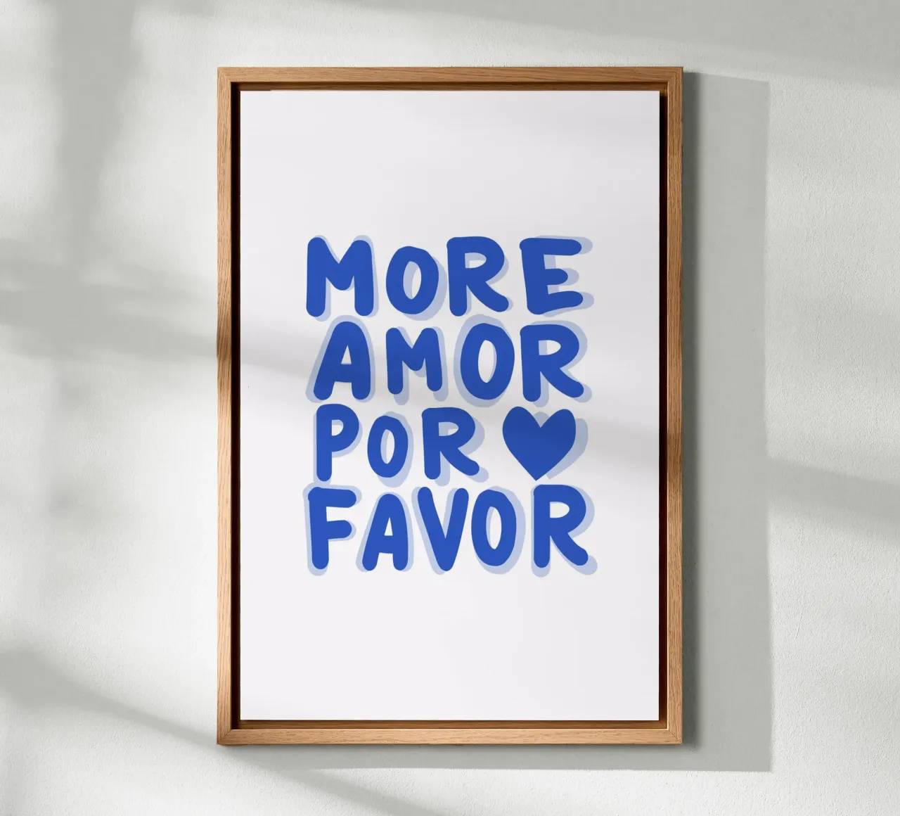 More Amor Por Favor canvas met Baklijst van karenmenzenbach