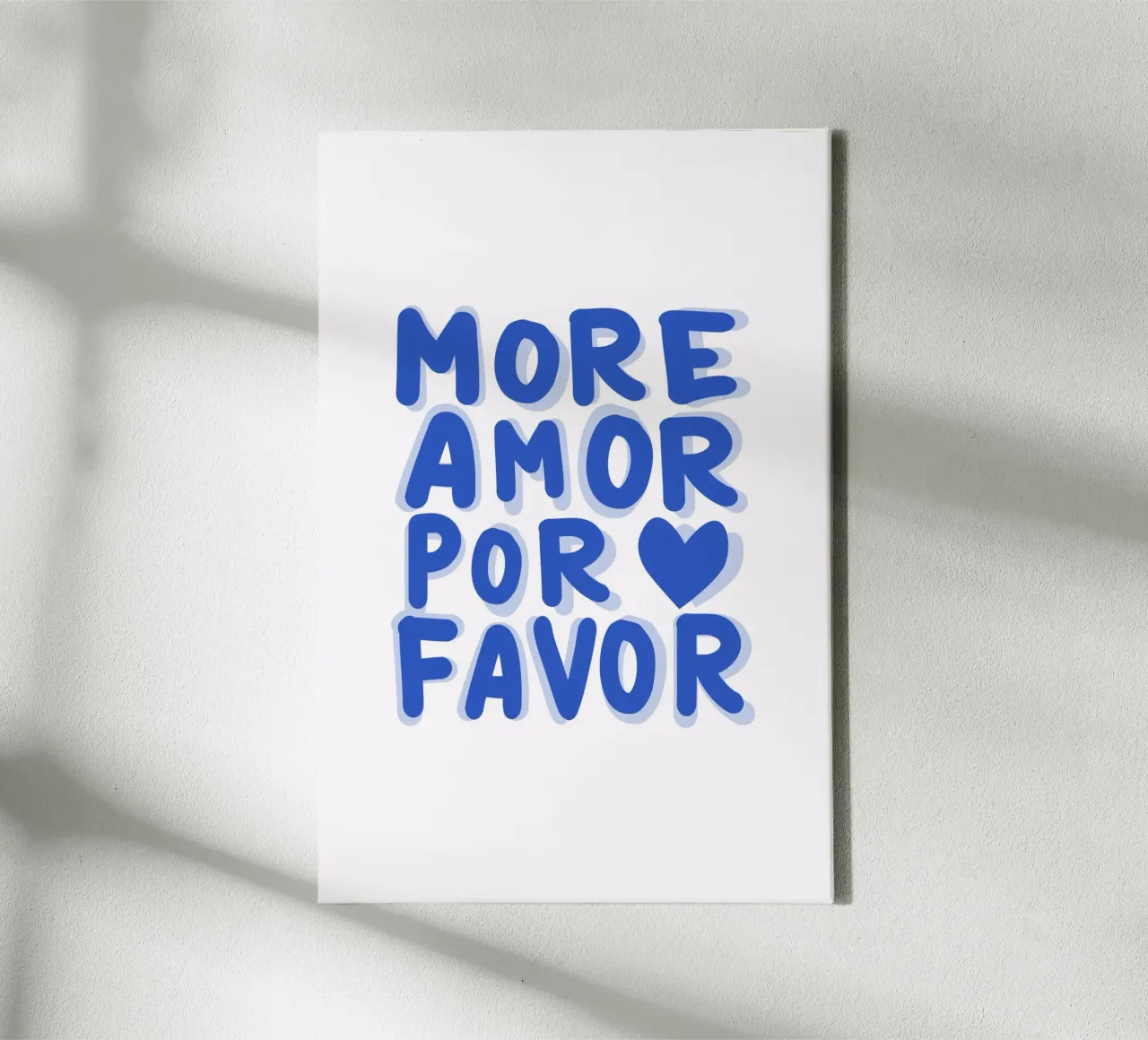 More Amor Por Favor canvas met Baklijst van karenmenzenbach
