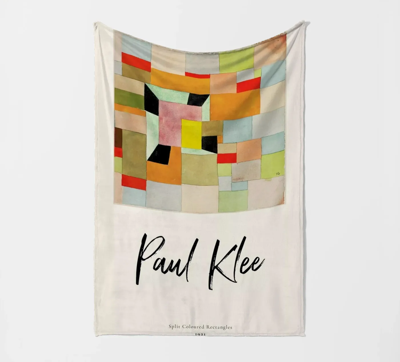 Klee - Split Coloured Rectangles fleecedeken van ARTOTHEK