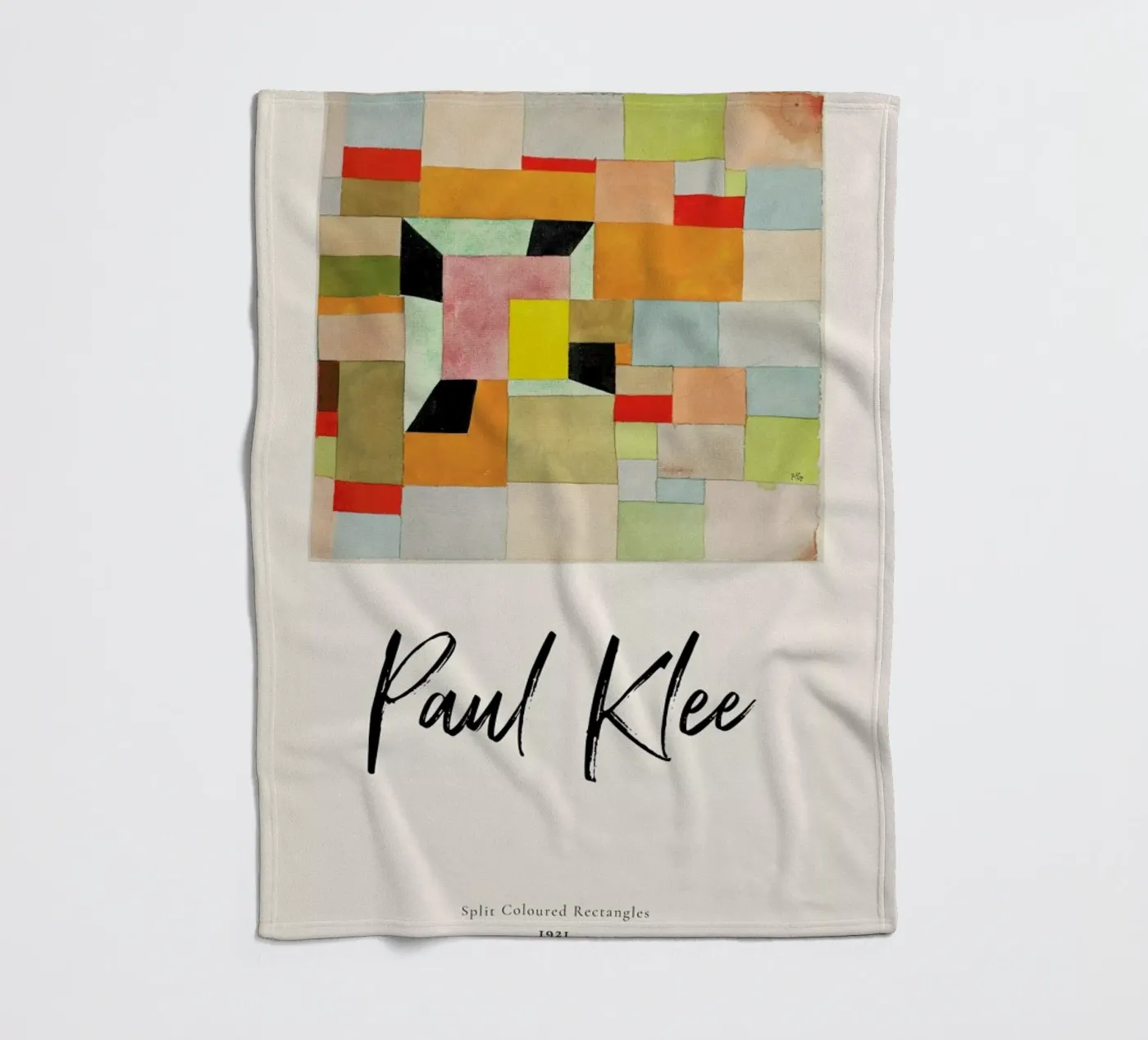Klee - Split Coloured Rectangles fleecedeken van ARTOTHEK
