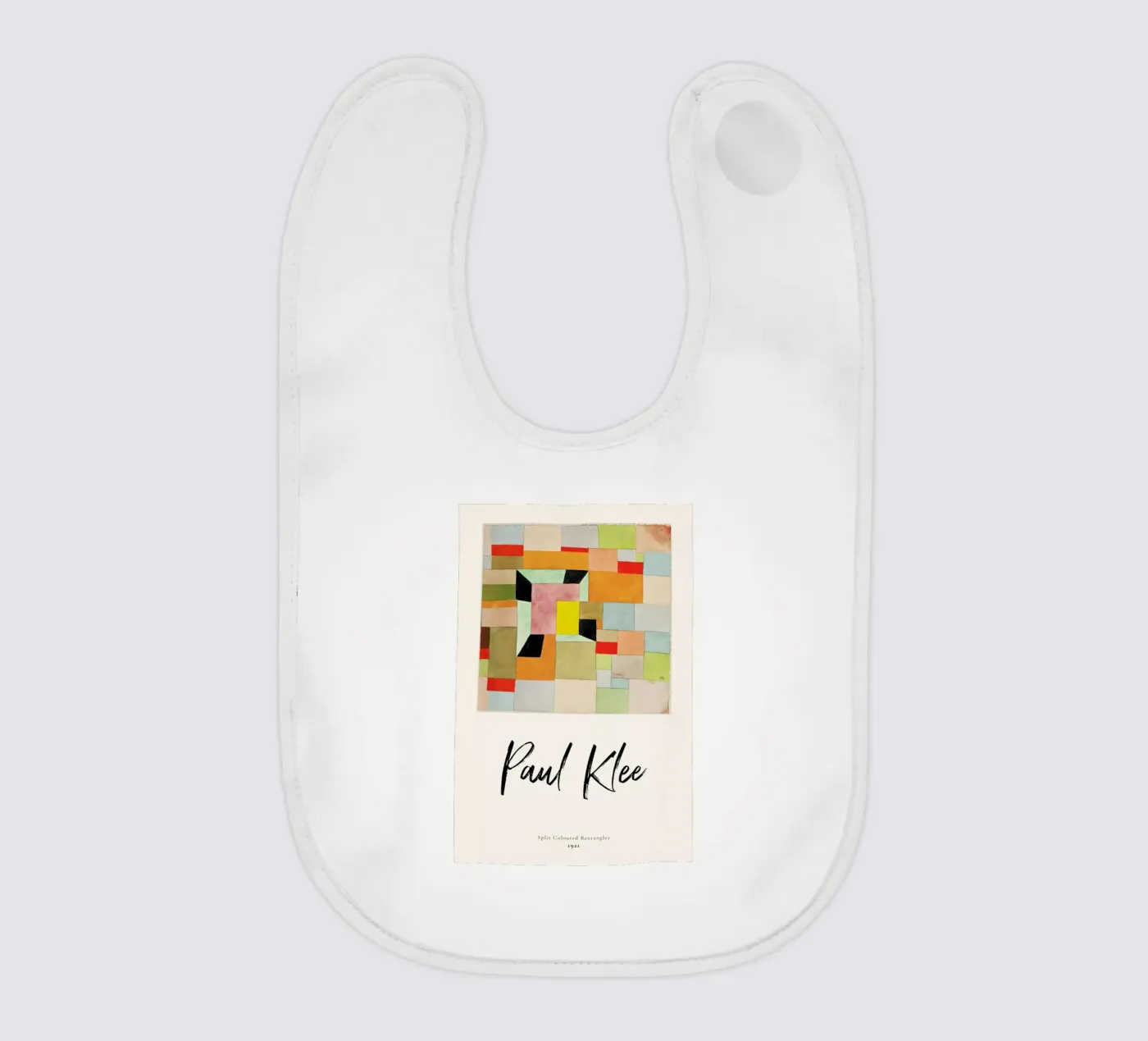 Klee - Split Coloured Rectangles baby bib by ARTOTHEK