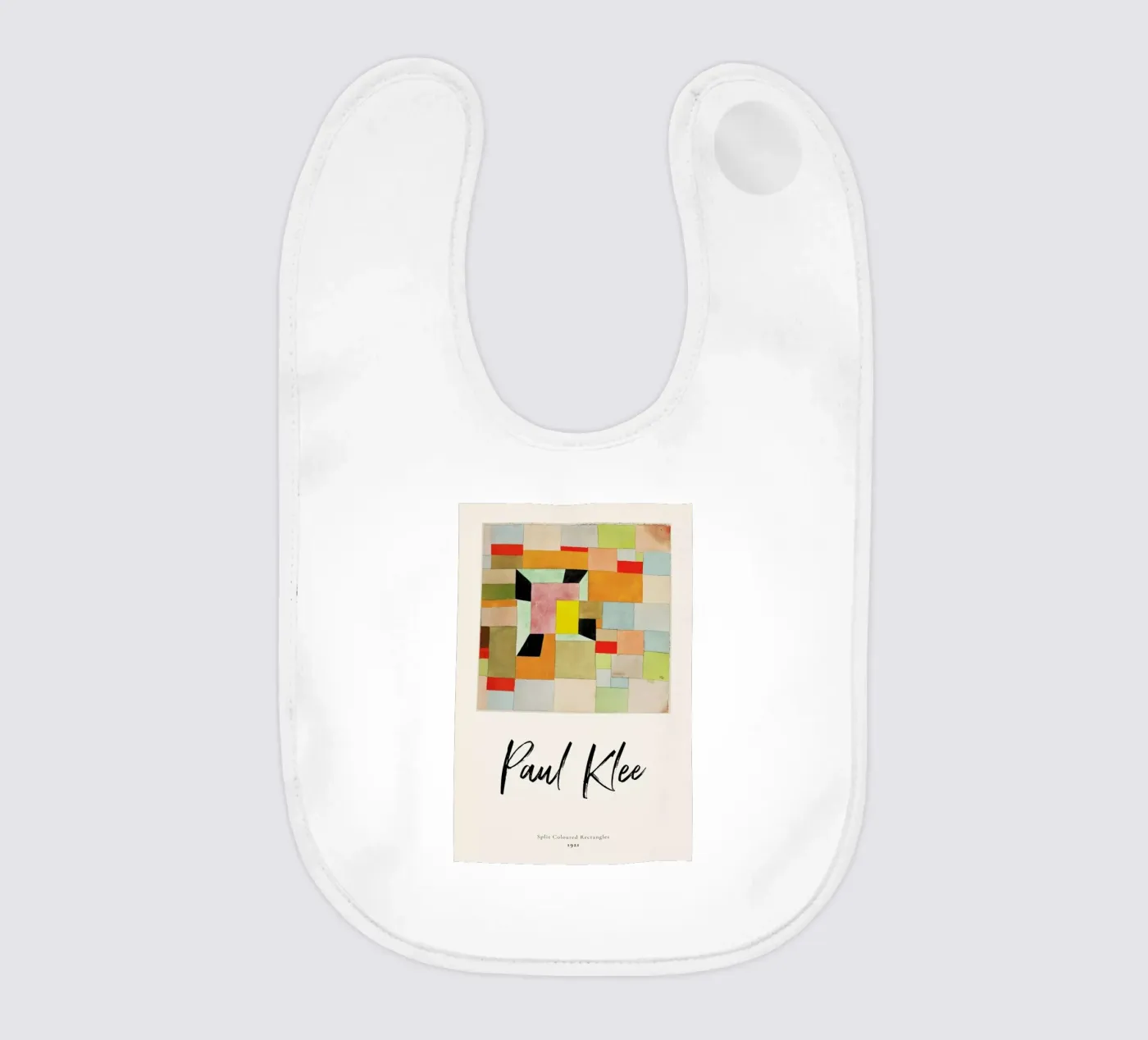 Klee - Split Coloured Rectangles baby bib by ARTOTHEK