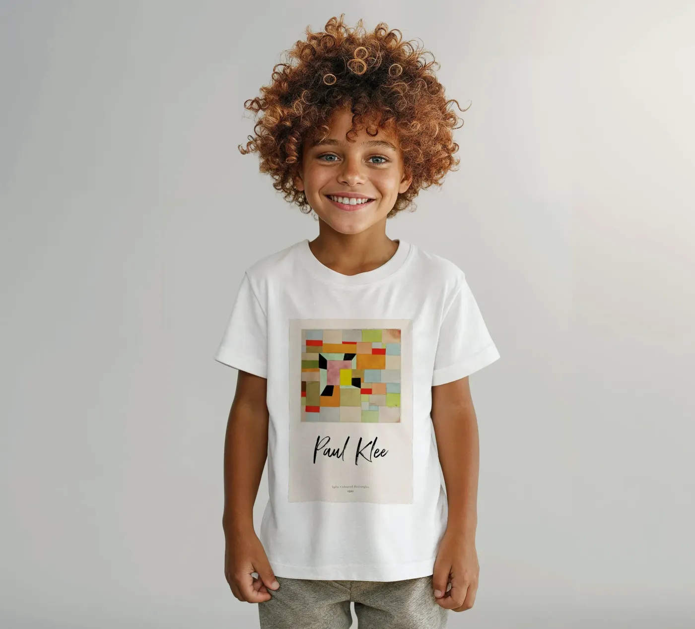 Klee - Split Coloured Rectangles kinder t-shirt van ARTOTHEK