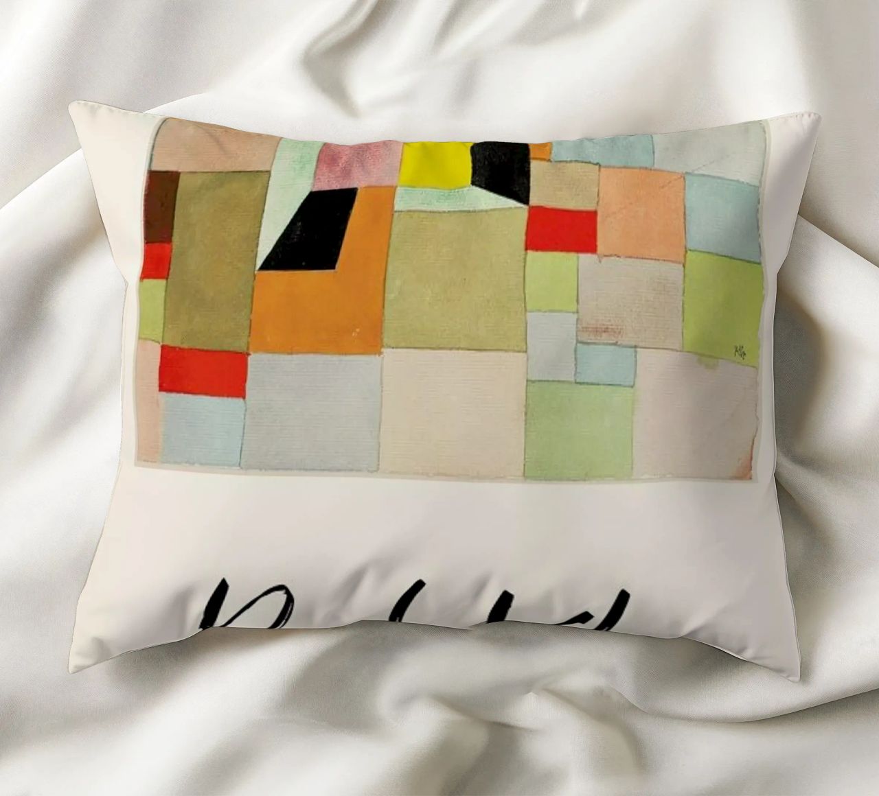 Klee - Split Coloured Rectangles cuscino da ARTOTHEK